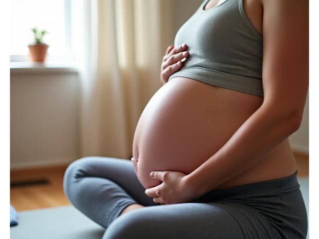 New mother in postnatal recovery fitness session focusing on core rehabilitation and strength